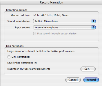 powerpoint for mac record audio