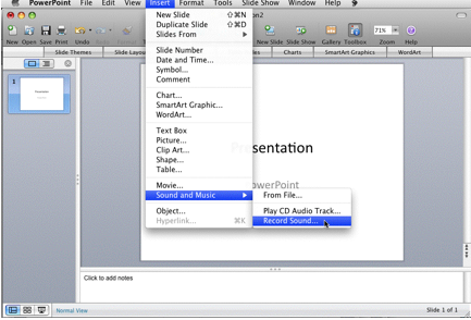 narration in powerpoint for mac